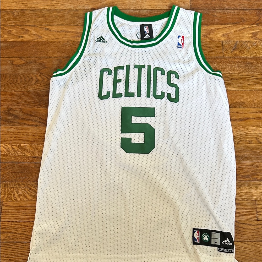 Adidas Celtics Green and White Jersey Kevin Garnett Stitched